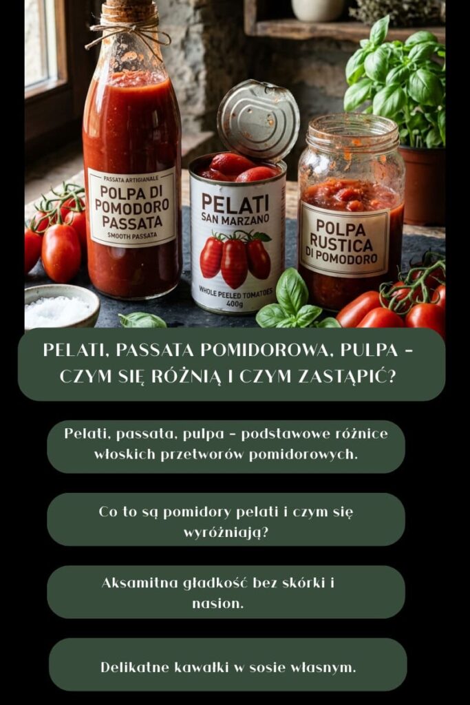 Pelati, passata pomidorowa, pulpa – czym się różnią i czym zastąpić?