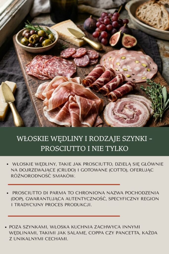 Włoskie wędliny i rodzaje szynki – prosciutto i nie tylko