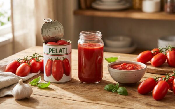 Pelati, passata i pulpa pomidorowa z bazylią