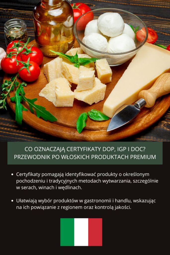 Co znacza certyfikaty DOP, IGP, DOC w karcie premium