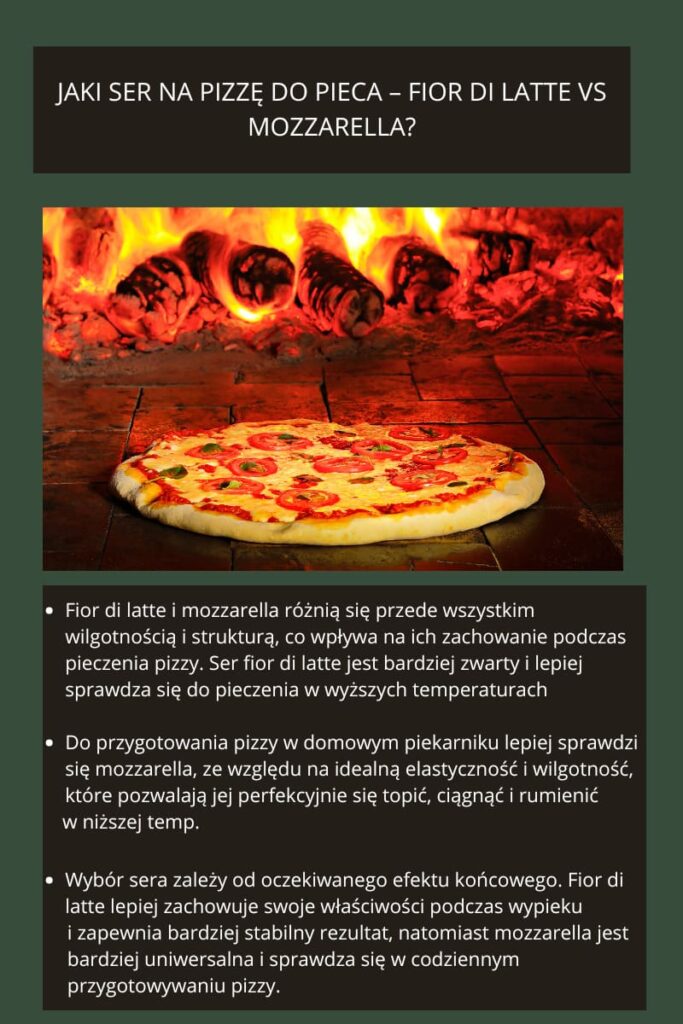 Jaki ser na pizze do pieca - fior di latte vs mozzarella